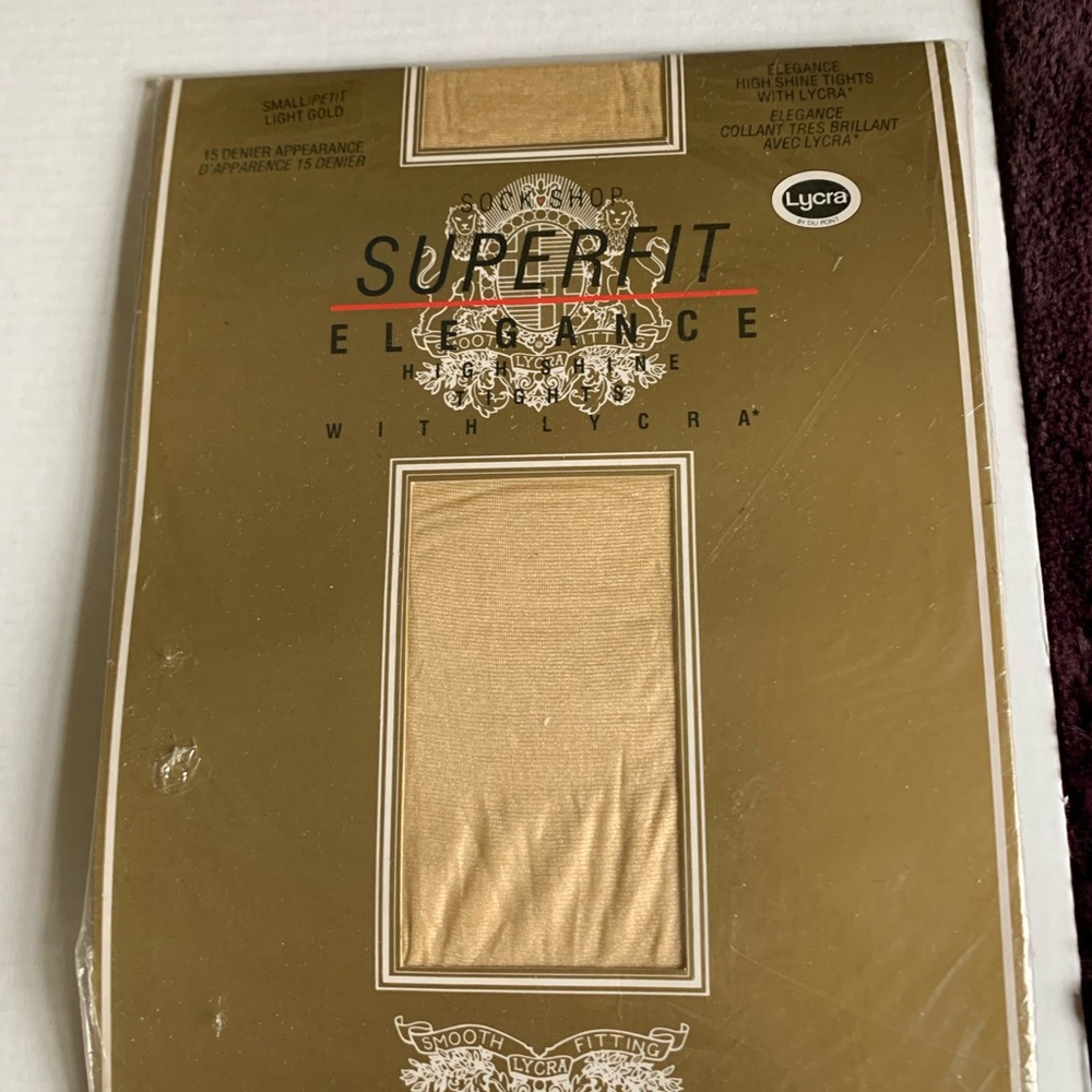 90’s Vintage popular super glossy satin opaque pantyhose tights UK women size S